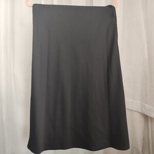 Black Satin Slip Skirt